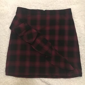 Plaid mini skirt